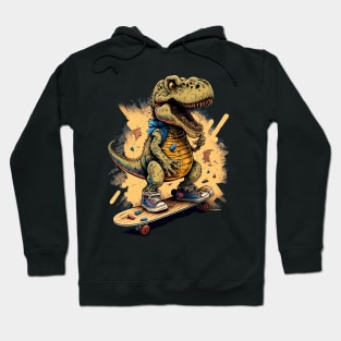 Skateboarding T-rex Dinosaur Hoodie